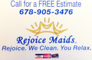 Rejoice Maids supplies the supplies and equipment for residential and commercial maid and janitorial service in Woodstock, Towne Lake, Canton, Kennesaw, Acworth, Marietta, Jasper, Big Canoe. Rejoice Maid Service for Cherokee & Cobb counties 30188, 30189, 30114, 30115, 30143, 30144, 30102, 30066, 30152, 30064, 30062